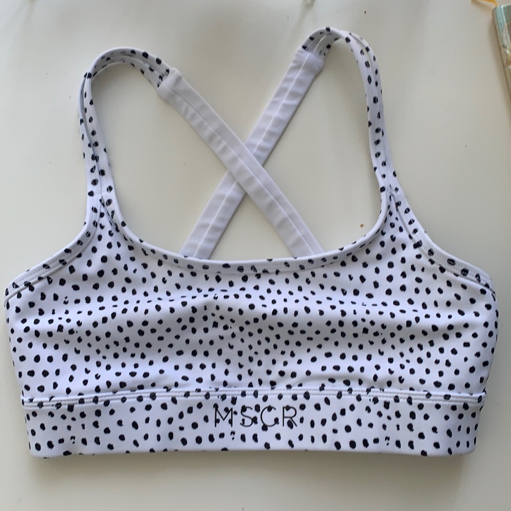 Muscle Republic Isla Sports Bra- white speckle